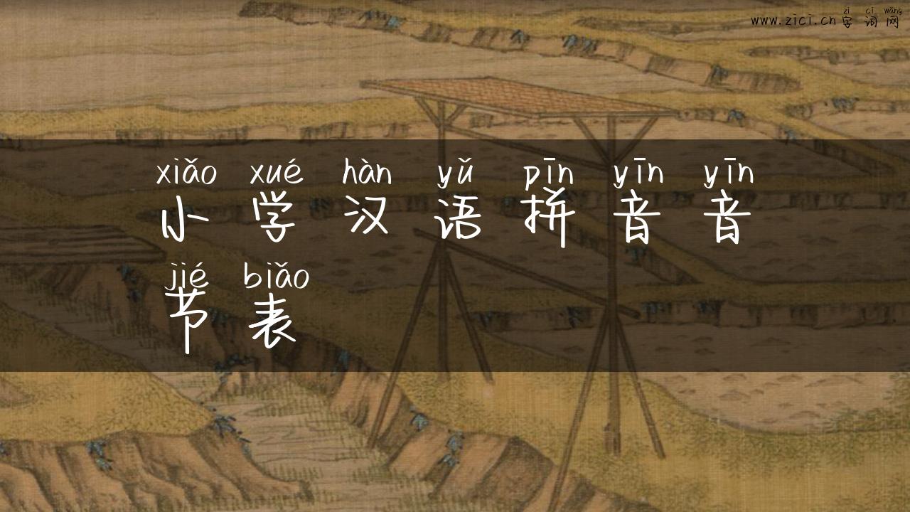 小学汉语拼音音节表