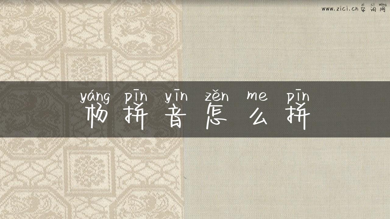 杨拼音怎么拼