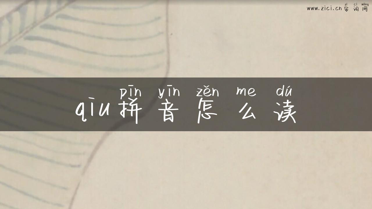 qiu拼音怎么读