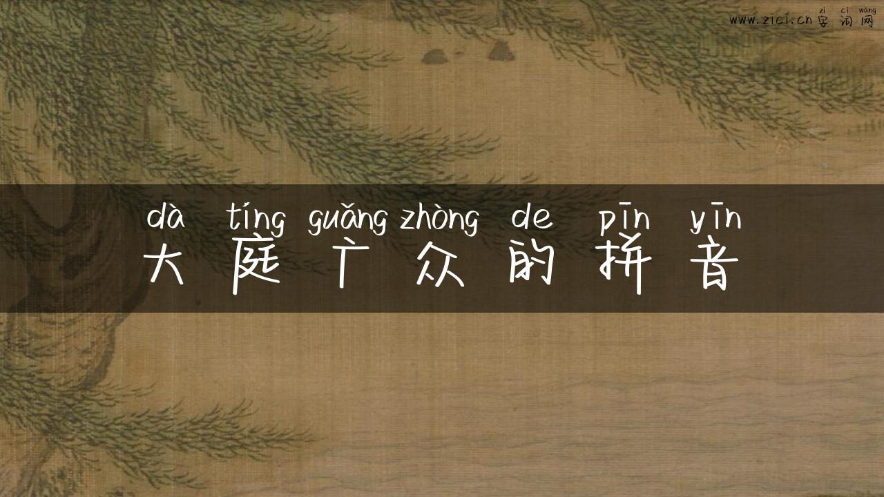 大庭广众的拼音