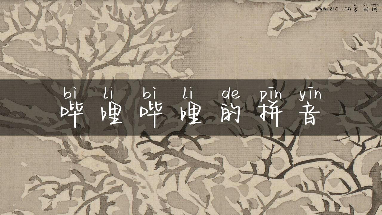 哔哩哔哩的拼音