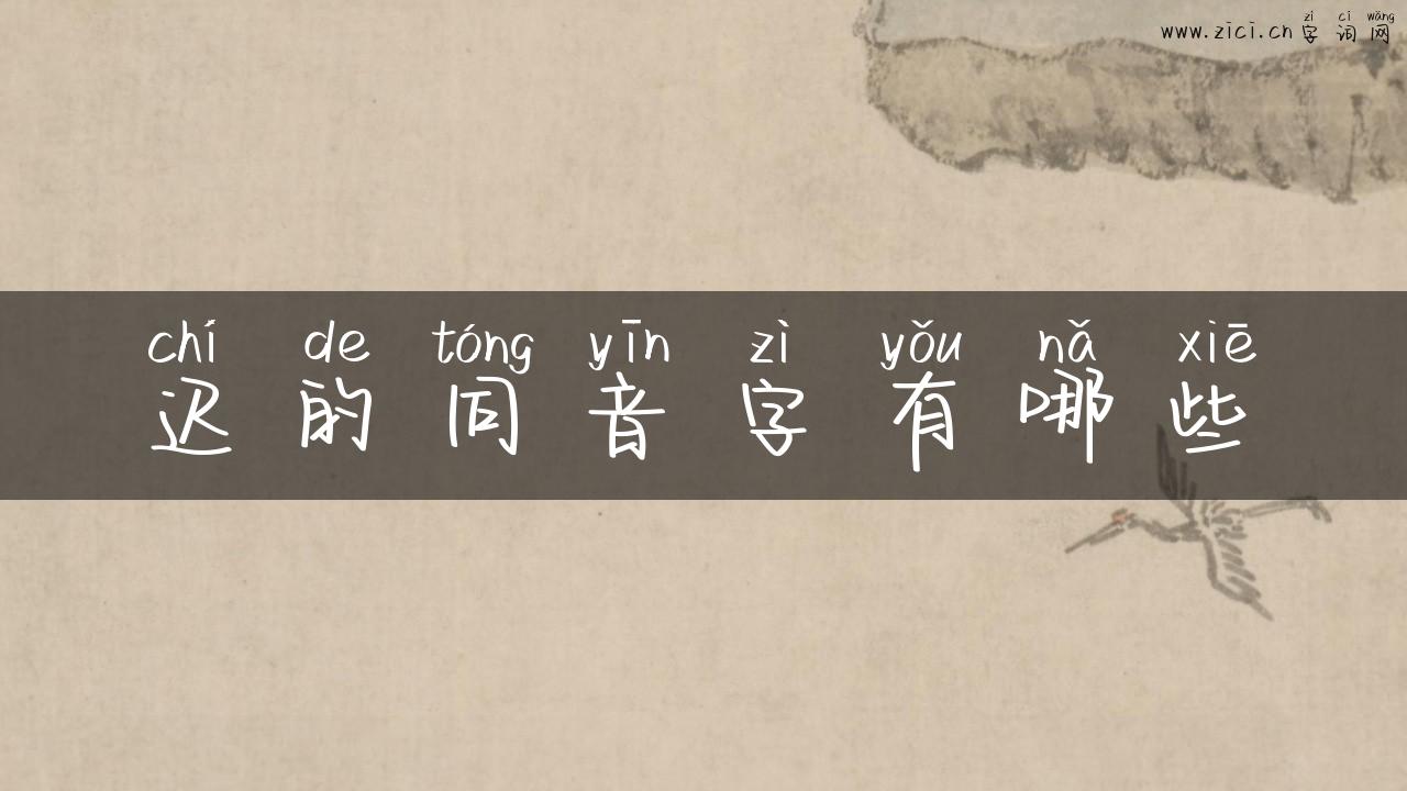 迟的同音字有哪些