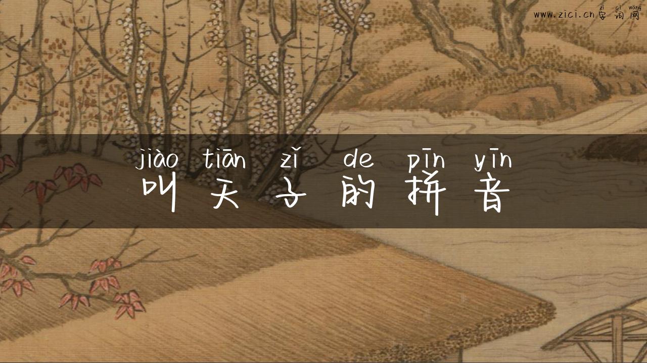叫天子的拼音