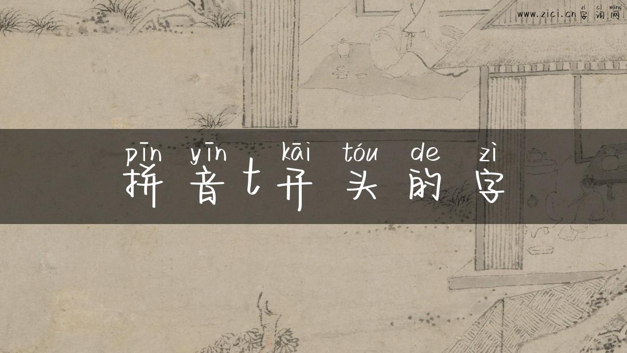 拼音t开头的字