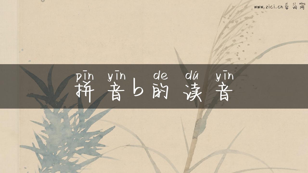 拼音b的读音