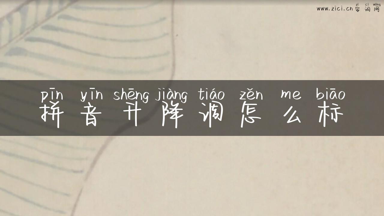 拼音升降调怎么标
