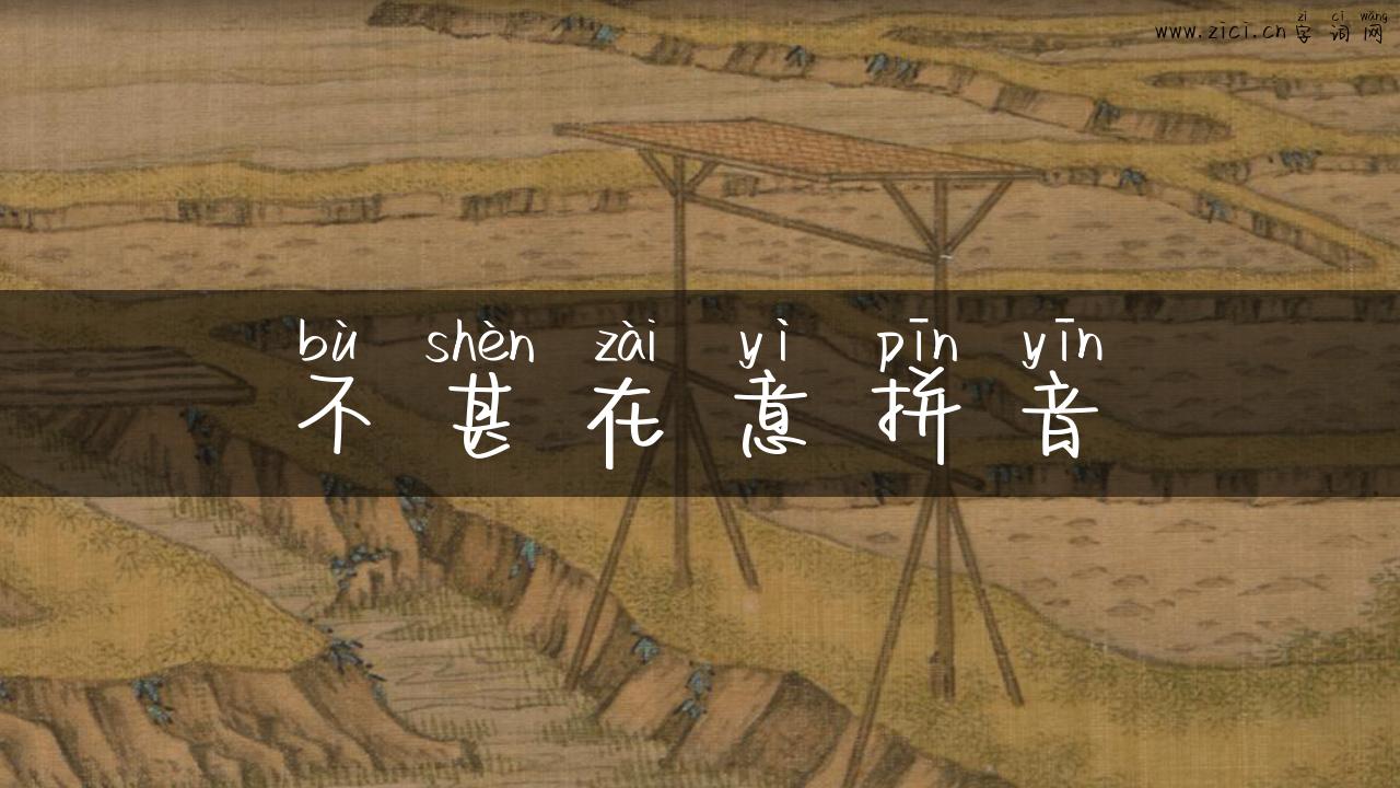 不甚在意拼音