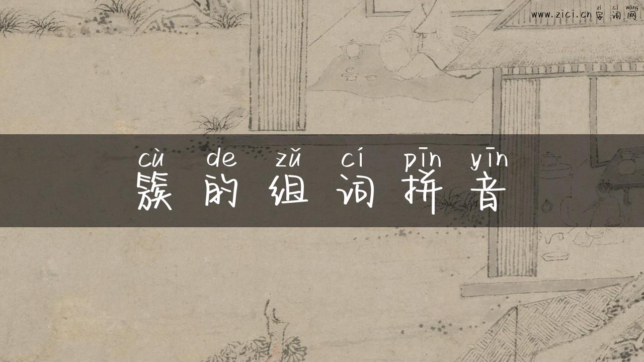 簇的组词拼音