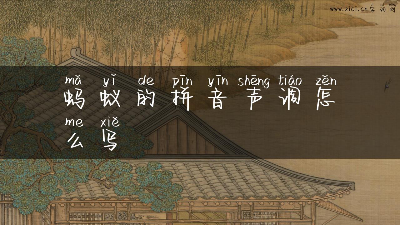蚂蚁的拼音声调怎么写