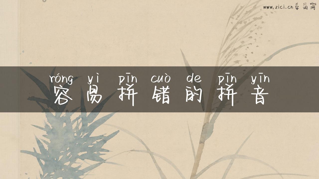 容易拼错的拼音