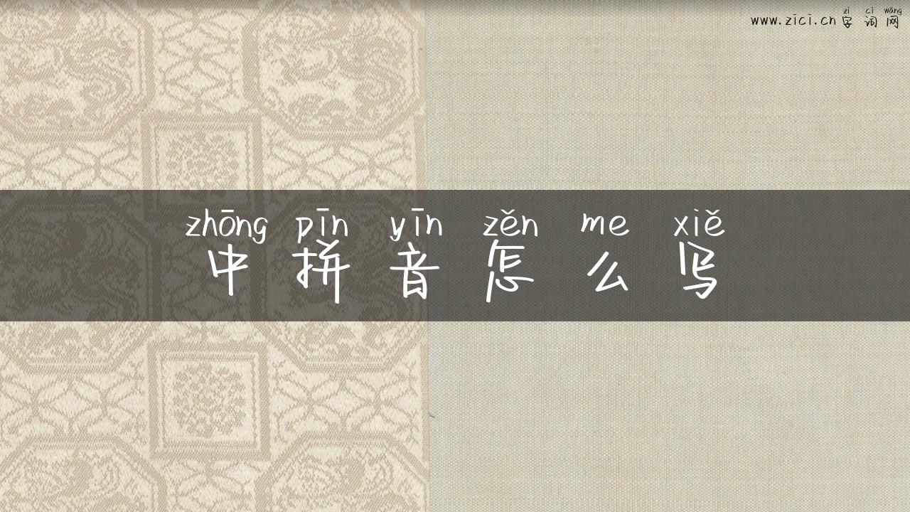 中拼音怎么写