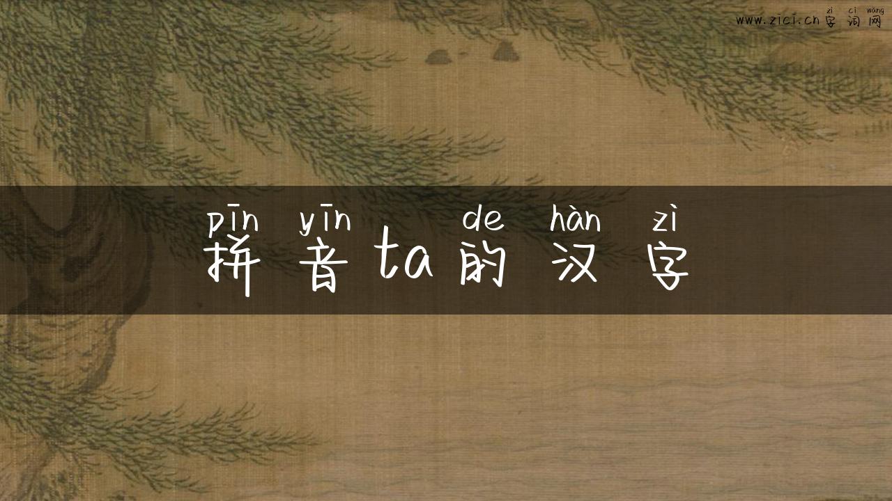拼音ta的汉字