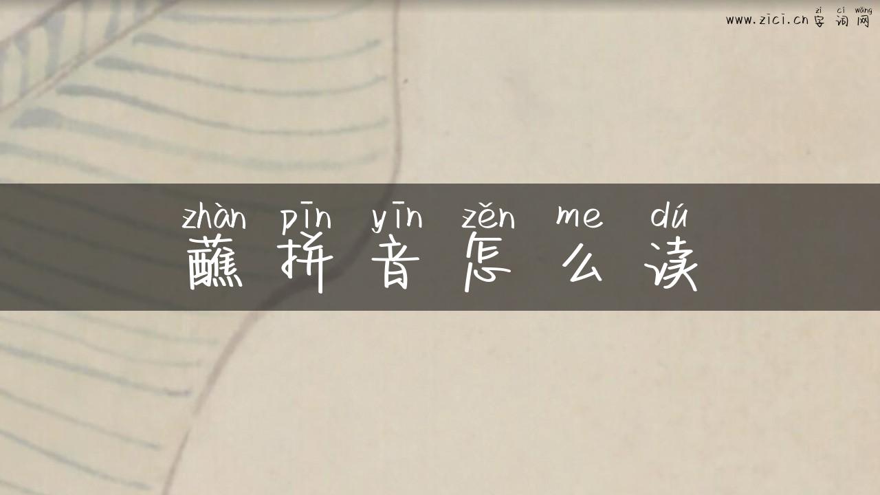 蘸拼音怎么读