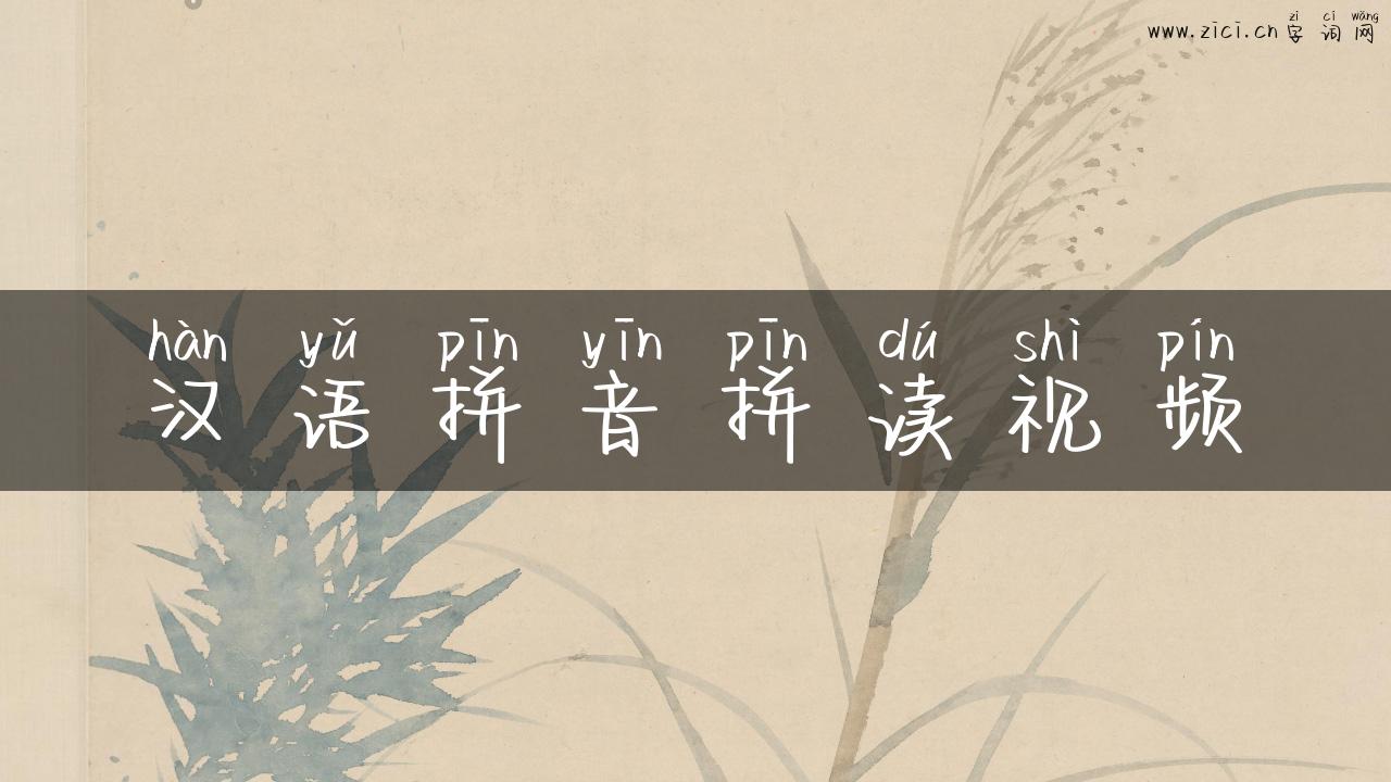 汉语拼音拼读视频