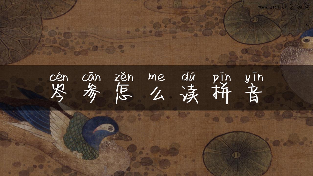 岑参怎么读拼音