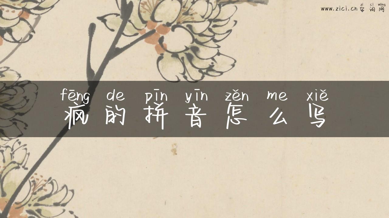 疯的拼音怎么写
