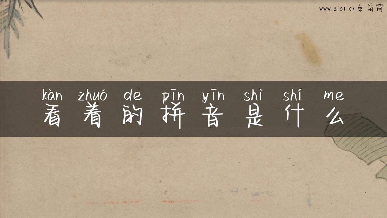 看着的拼音是什么