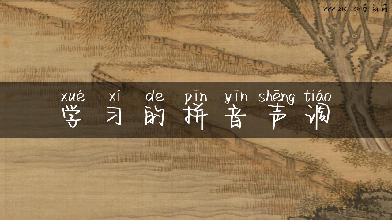 学习的拼音声调