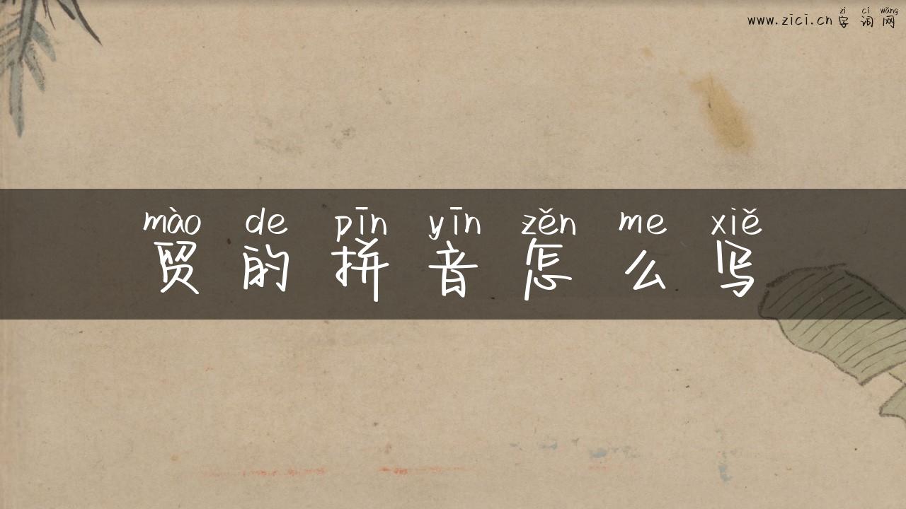 贸的拼音怎么写