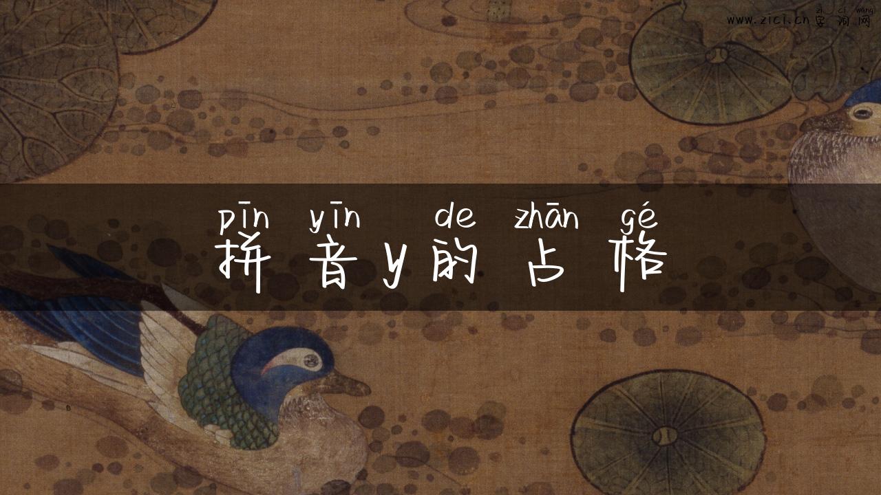 拼音y的占格