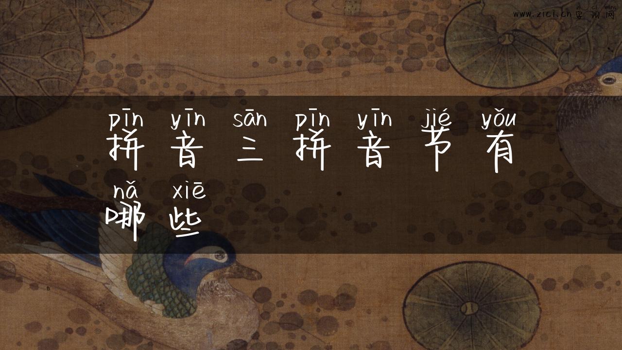 拼音三拼音节有哪些