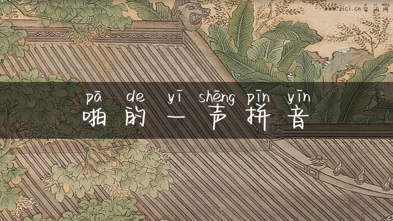 啪的一声拼音