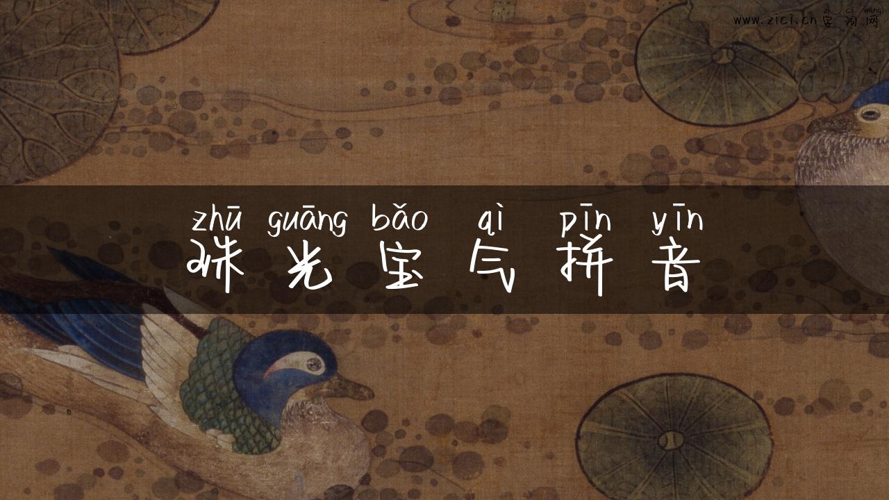 珠光宝气拼音