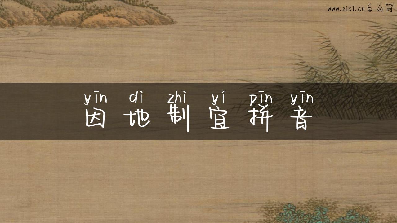 因地制宜拼音
