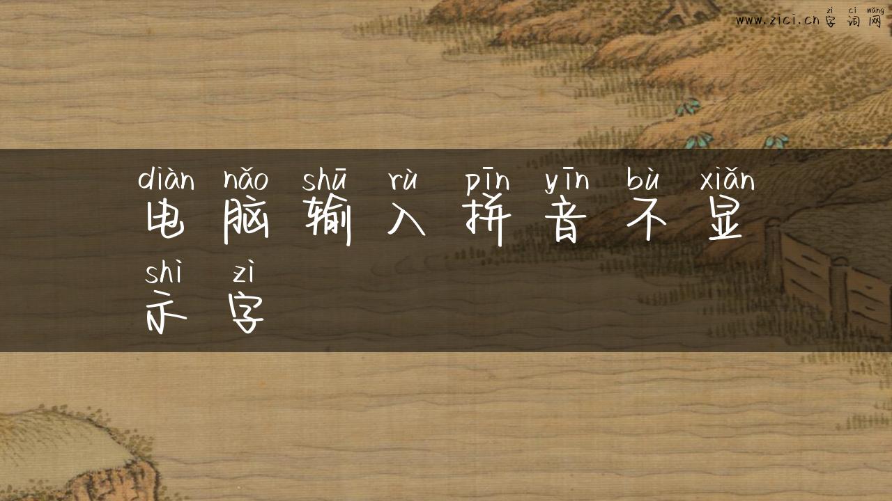 电脑输入拼音不显示字