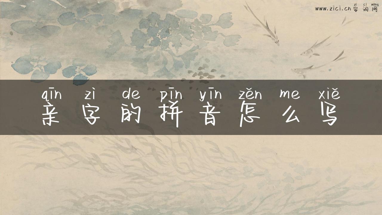 亲字的拼音怎么写