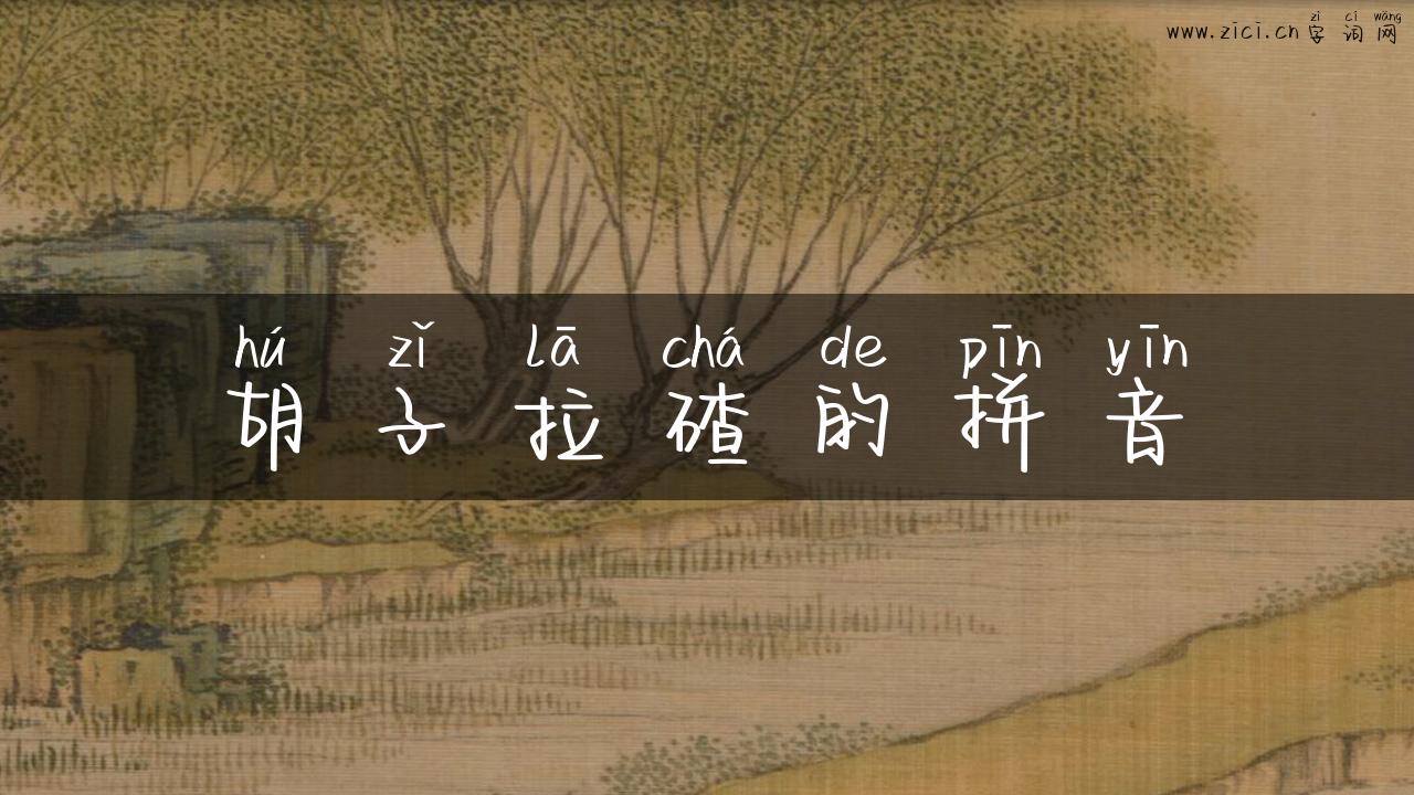 胡子拉碴的拼音