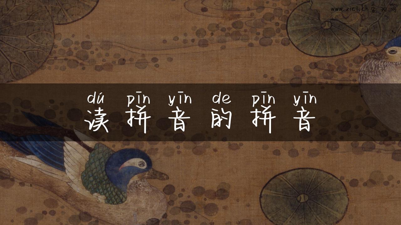 读拼音的拼音