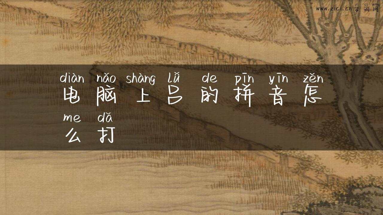 电脑上吕的拼音怎么打