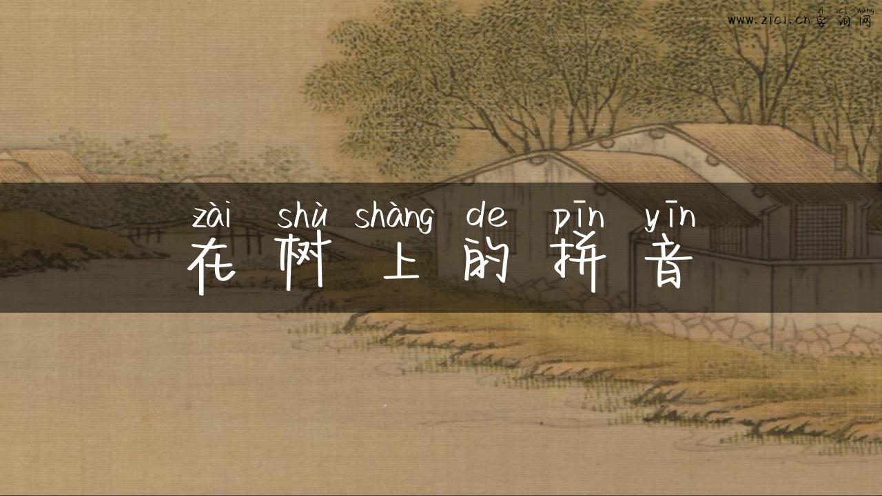 在树上的拼音