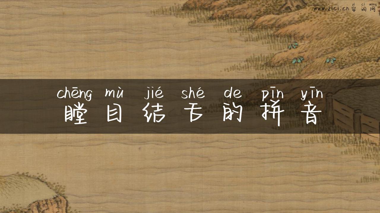 瞠目结舌的拼音