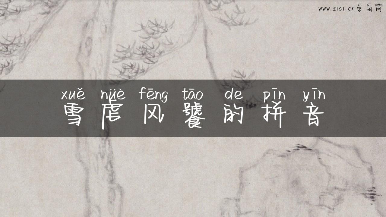 雪虐风饕的拼音