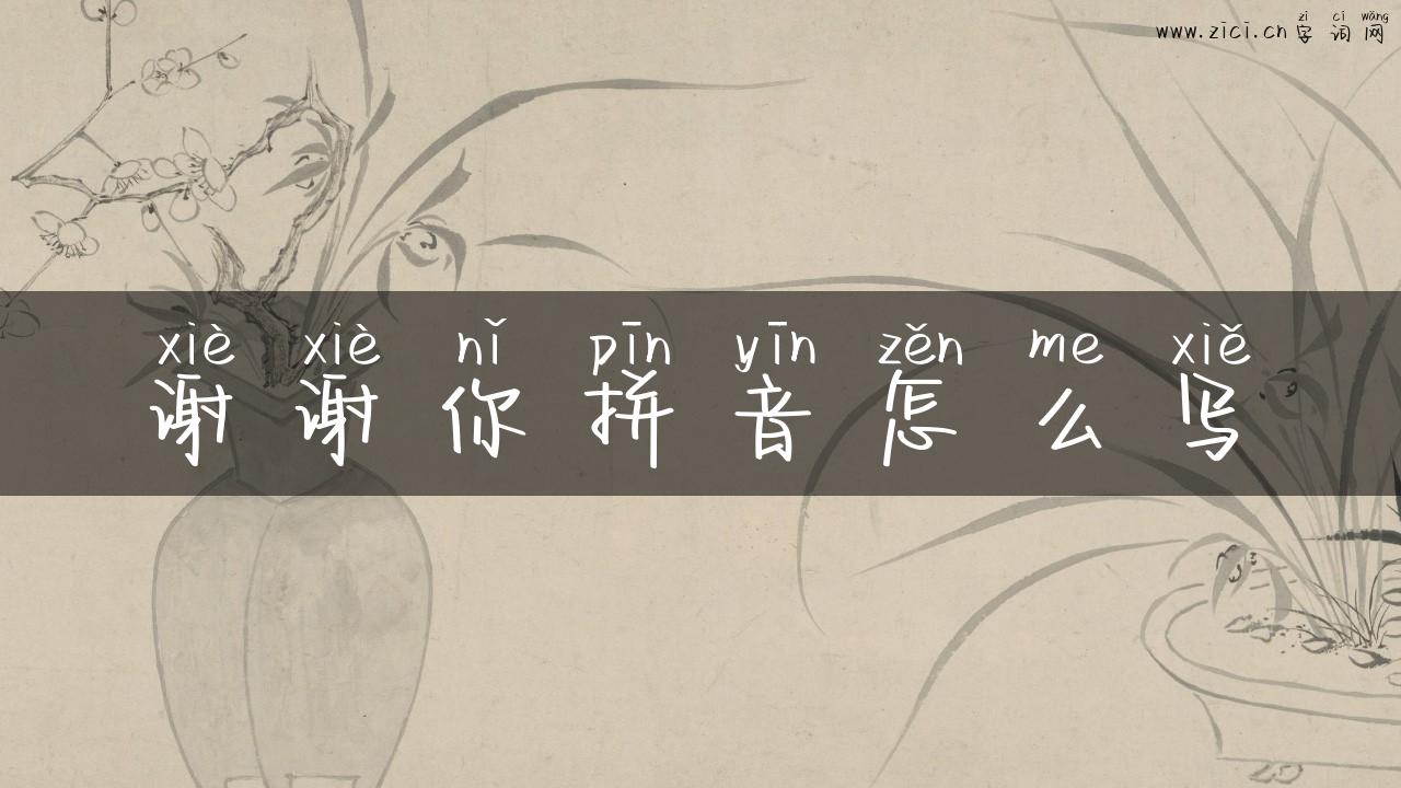 谢谢你拼音怎么写
