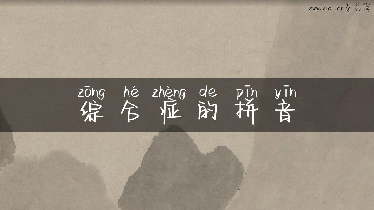 综合症的拼音