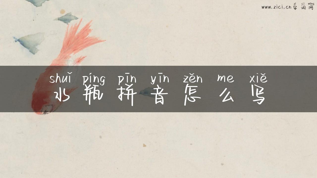 水瓶拼音怎么写