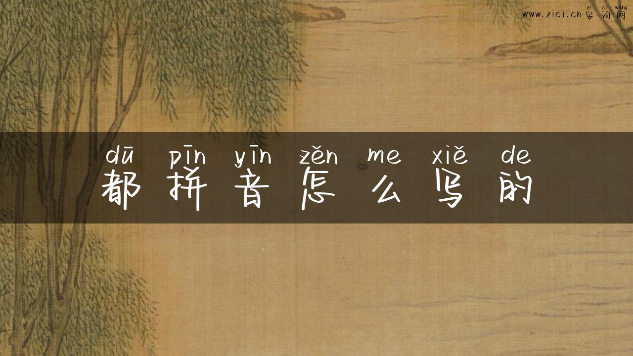 都拼音怎么写的