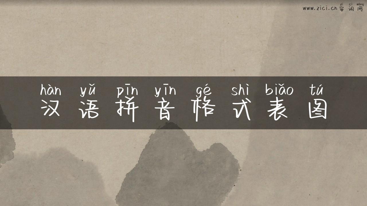 汉语拼音格式表图