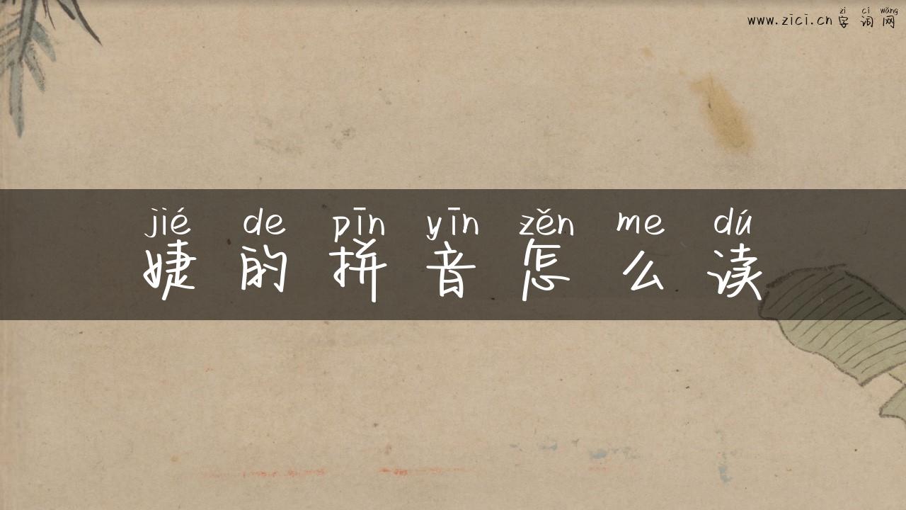 婕的拼音怎么读