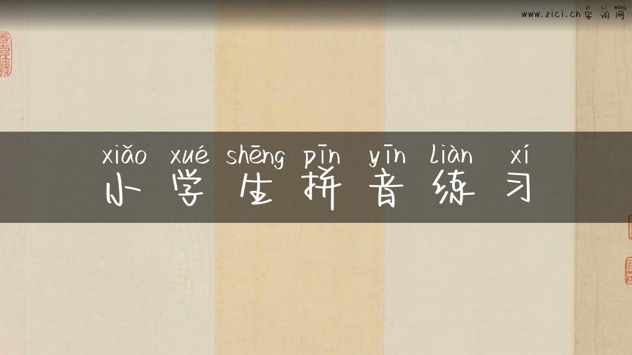 小学生拼音练习