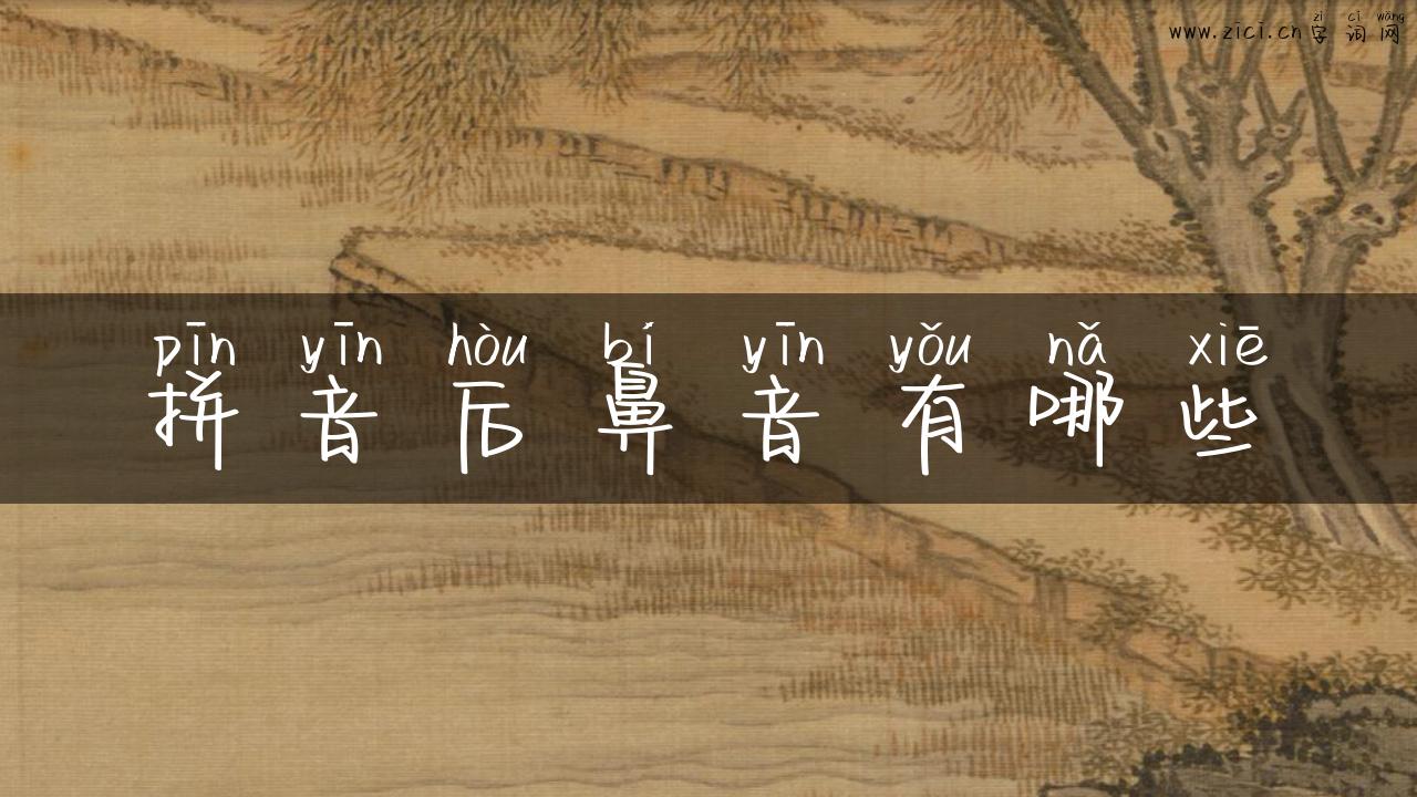 拼音后鼻音有哪些