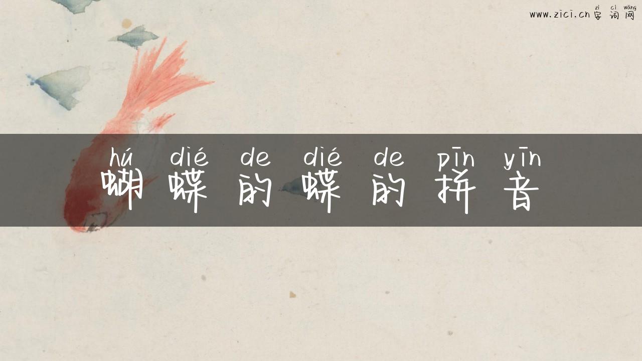蝴蝶的蝶的拼音