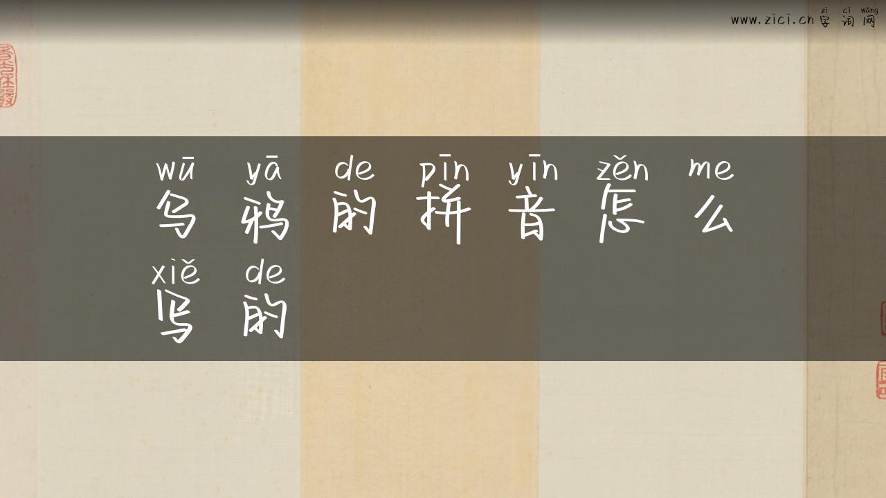 乌鸦的拼音怎么写的