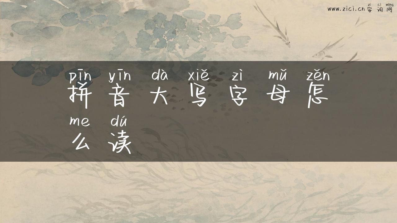 拼音大写字母怎么读