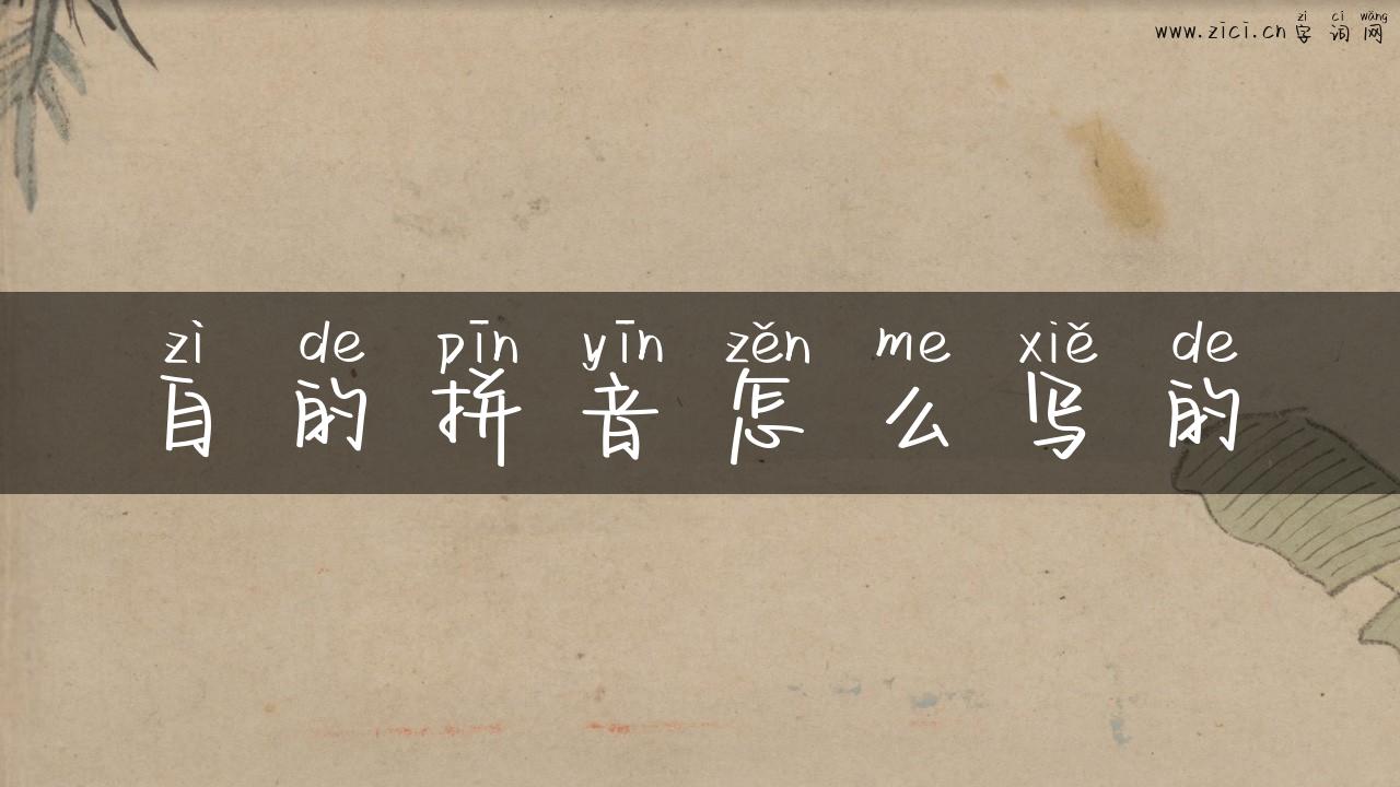 自的拼音怎么写的