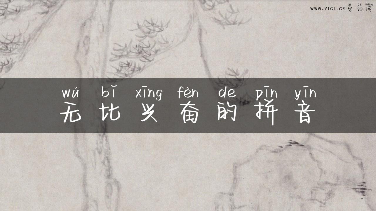 无比兴奋的拼音