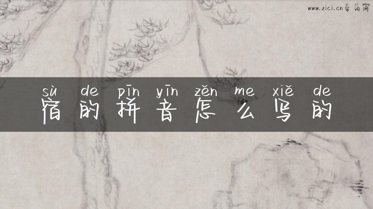宿的拼音怎么写的